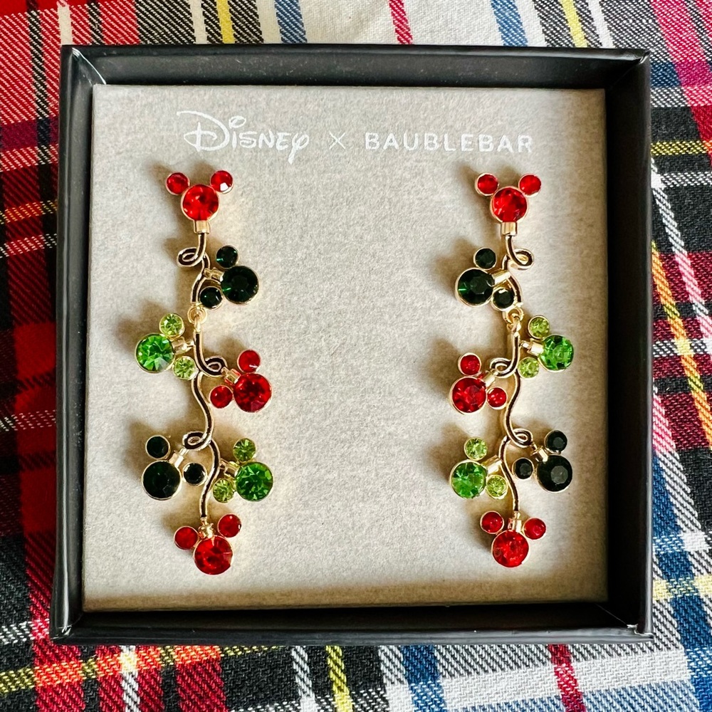 Disney x Baublebar Mickey Christmas Earrings